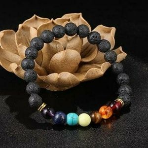 Reiki/Chakra Aromatherapy Lavastone Bracelets